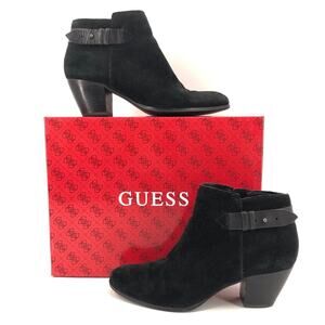 Guess black suede Geora booties